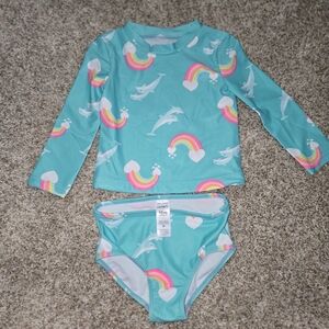 18 Mo Girls Rashguard Swimsuit